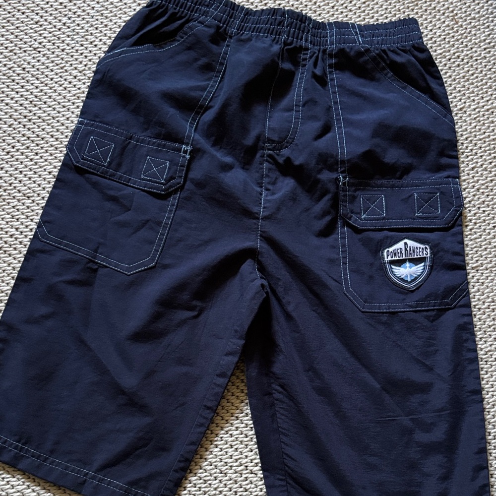 Shorts Power Rangers boys new size 7 new 70% cotton 30% nylon pockets Velcro